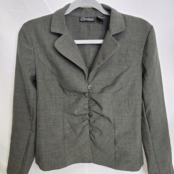 Componix Jackets & Blazers - Componix Petite Cropped Blazer, Green, Women's Size 8P